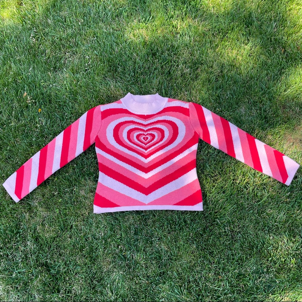 Cider Heart Wave Sweater Lazy Oaf knock-off